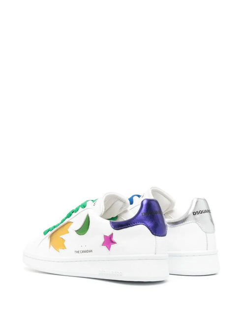 multi-panel lace-up sneakers